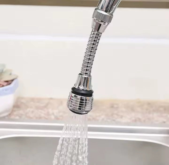 Torneira de cozinha de aço inox, dispositivo de economia de água, alongamento rotativo